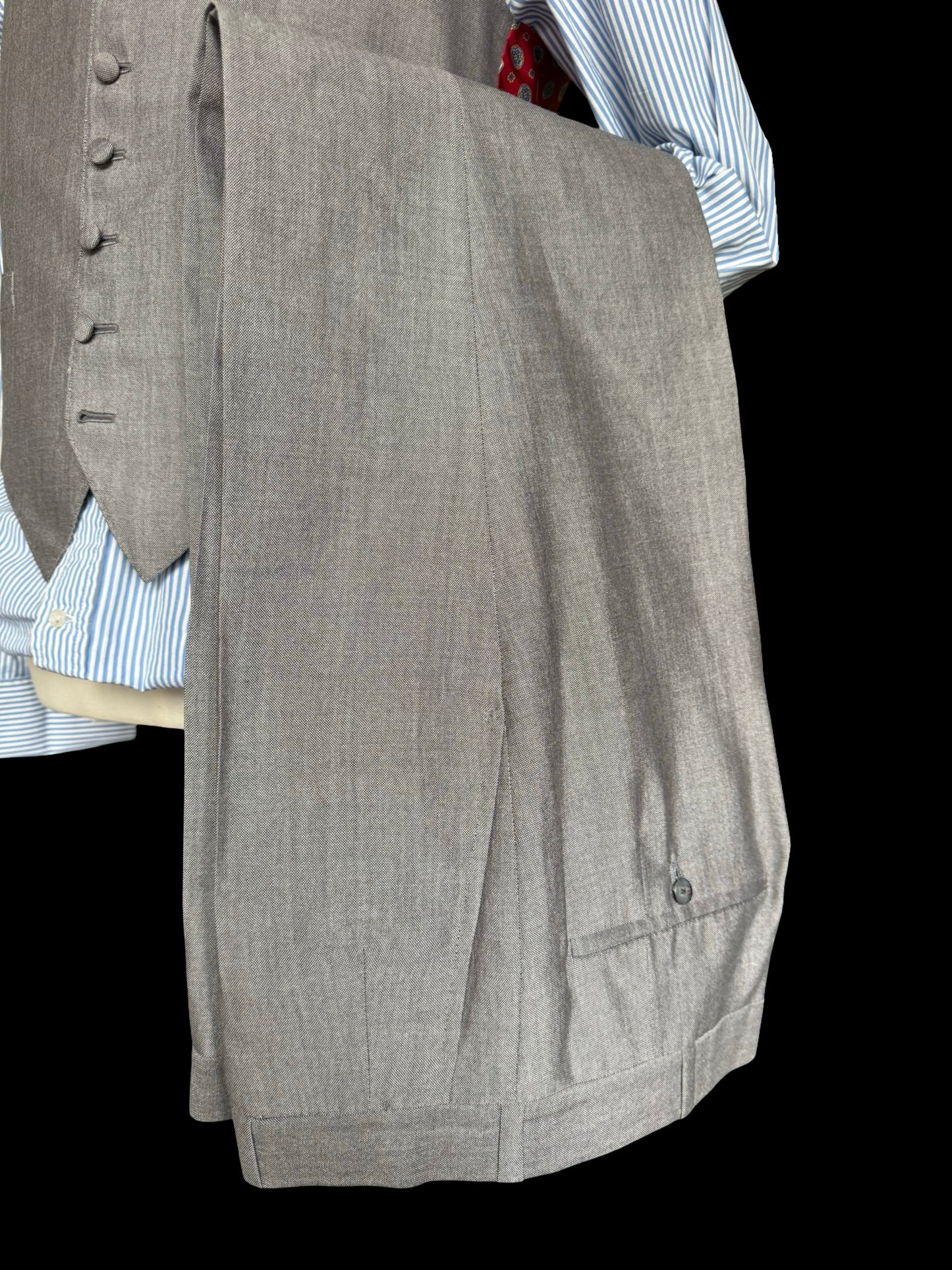 Bespoke Kent & Haste Savile Row Waistcoat & Trousers 40” / W36” Light Grey