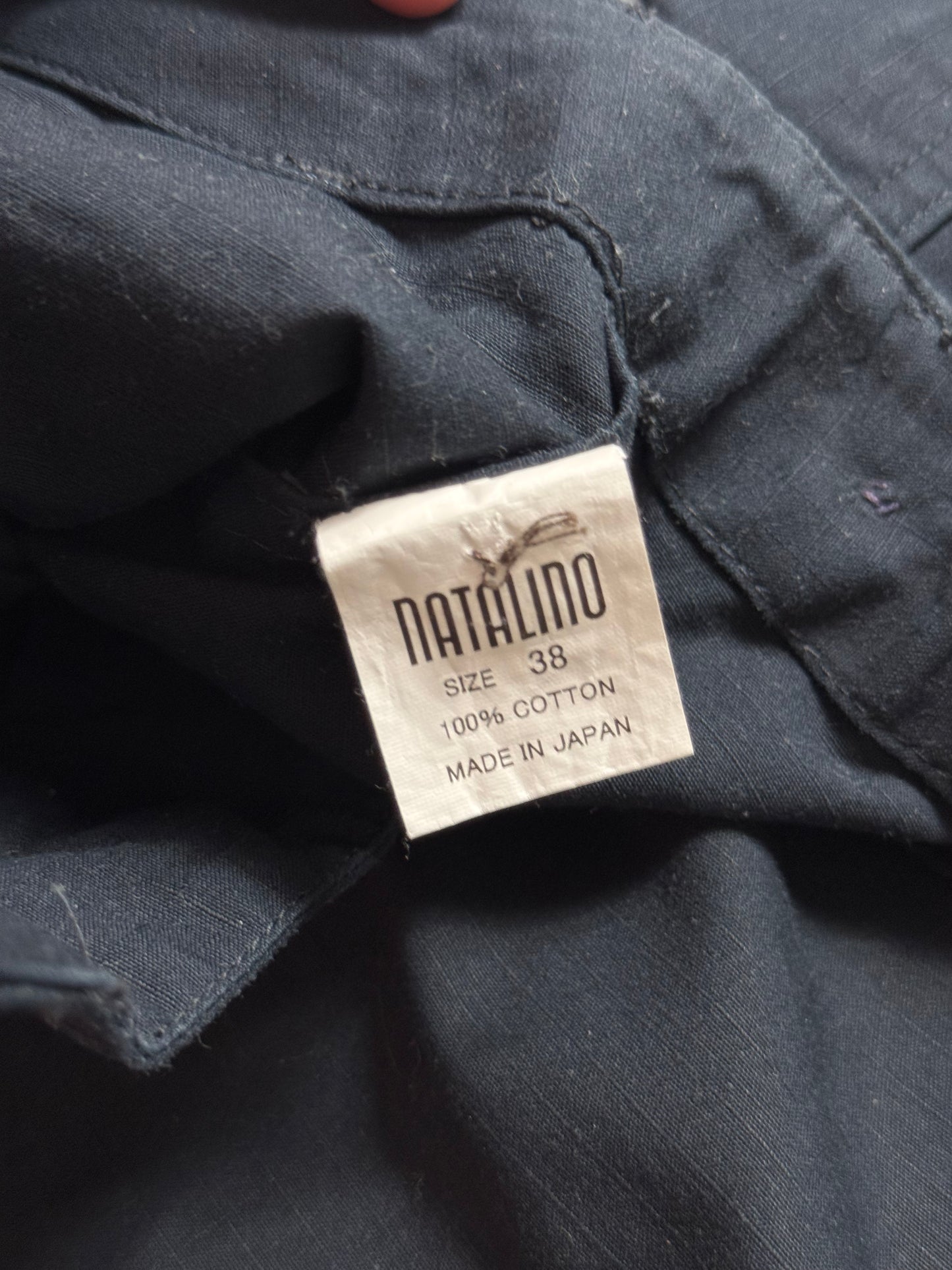 Natalino High Rise Japanese Fatigue Pant Ripstop Size 34” Navy RRP £180