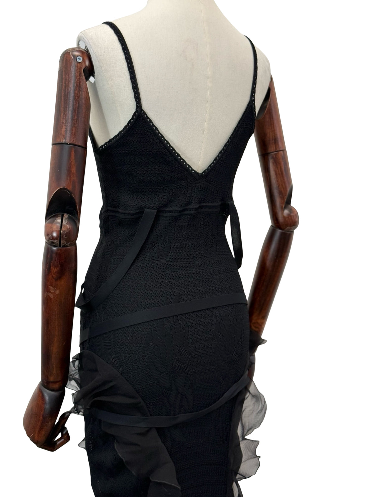 Christian Dior John Galliano 2003 ‘Tough Chic’ Evening Dress UK14 F42 US10