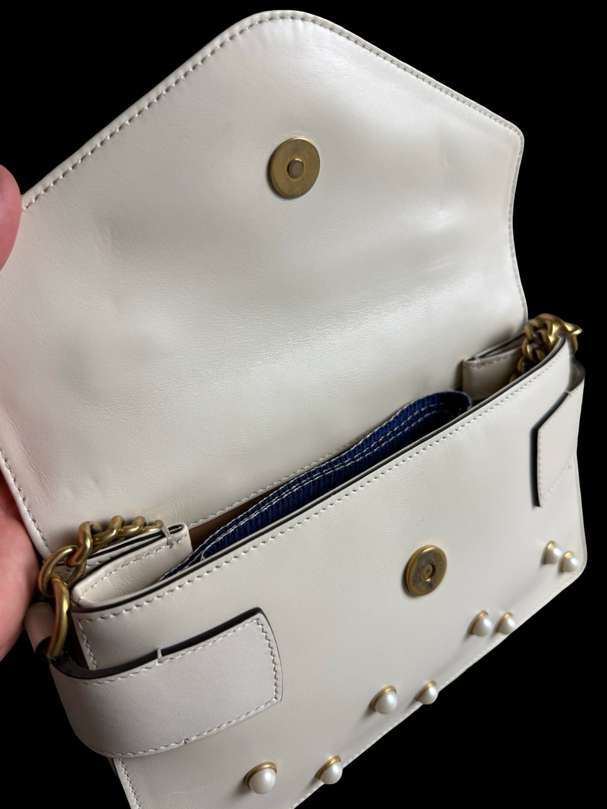 Gucci Queen Margaret Broadway Shoulder Bag Bee Pearls RRP £2250