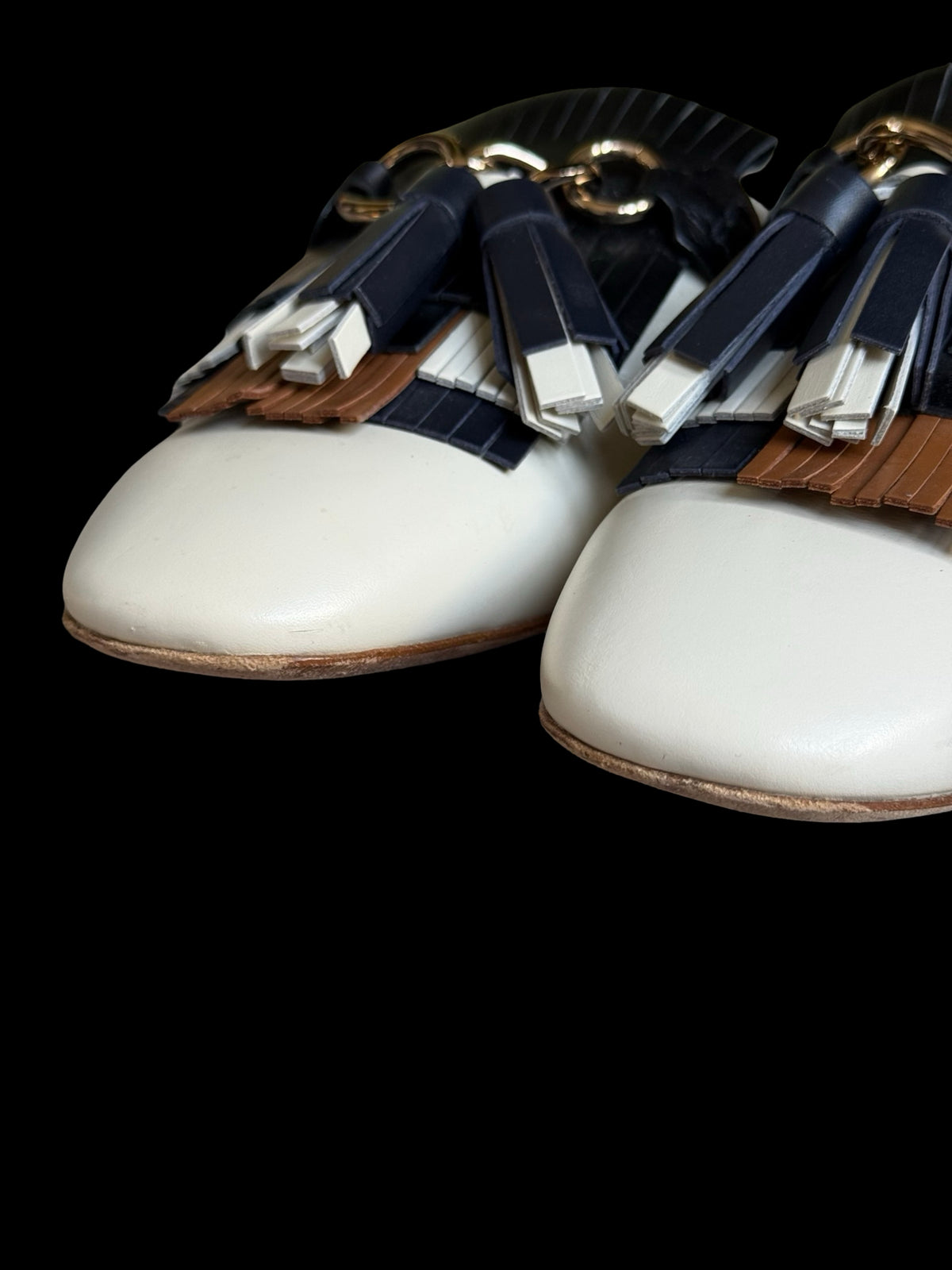 Women’s TOD’s Ivory White Leather Fringed Tassel Mules Size EU39 UK6