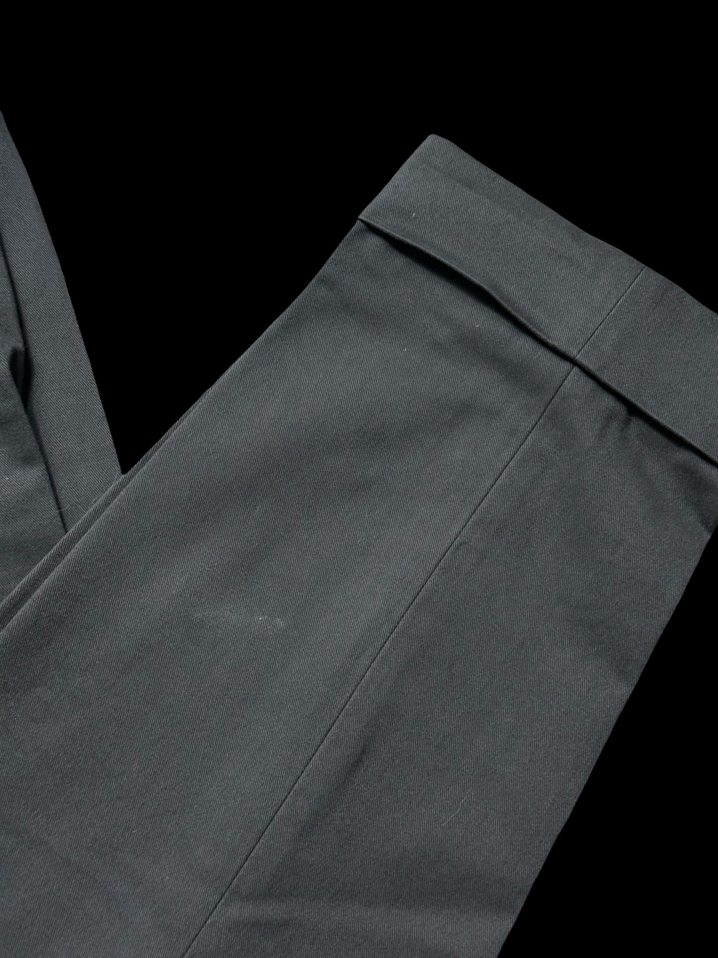 Natalino Flat Front Grey Relaxed Trouser W32S Cotton Drill RRP £165
