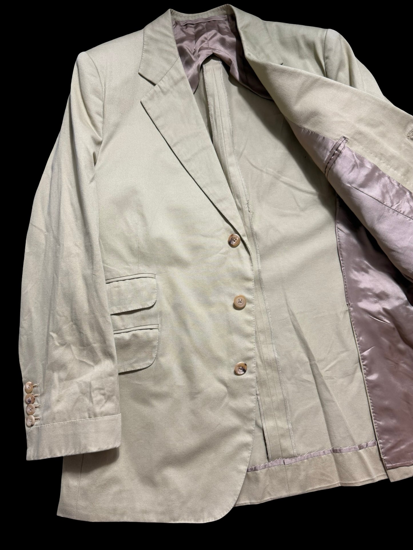 Bespoke Jones Chalk Dawson Meyer Mortimer Gabardine Twill Suit 37S / W32-34S