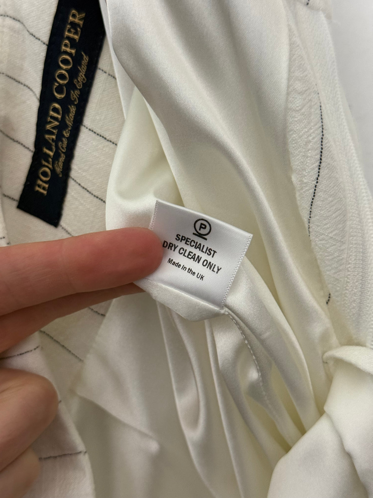 Holland & Cooper Hampton Waistcoat & Trouser Suit UK16/14 Oyster White RRP £600