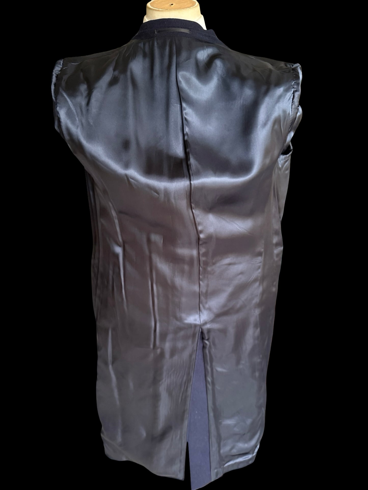Gieves & Hawkes Navy Wool & Cashmere Overcoat 40L Made In England Savile Row