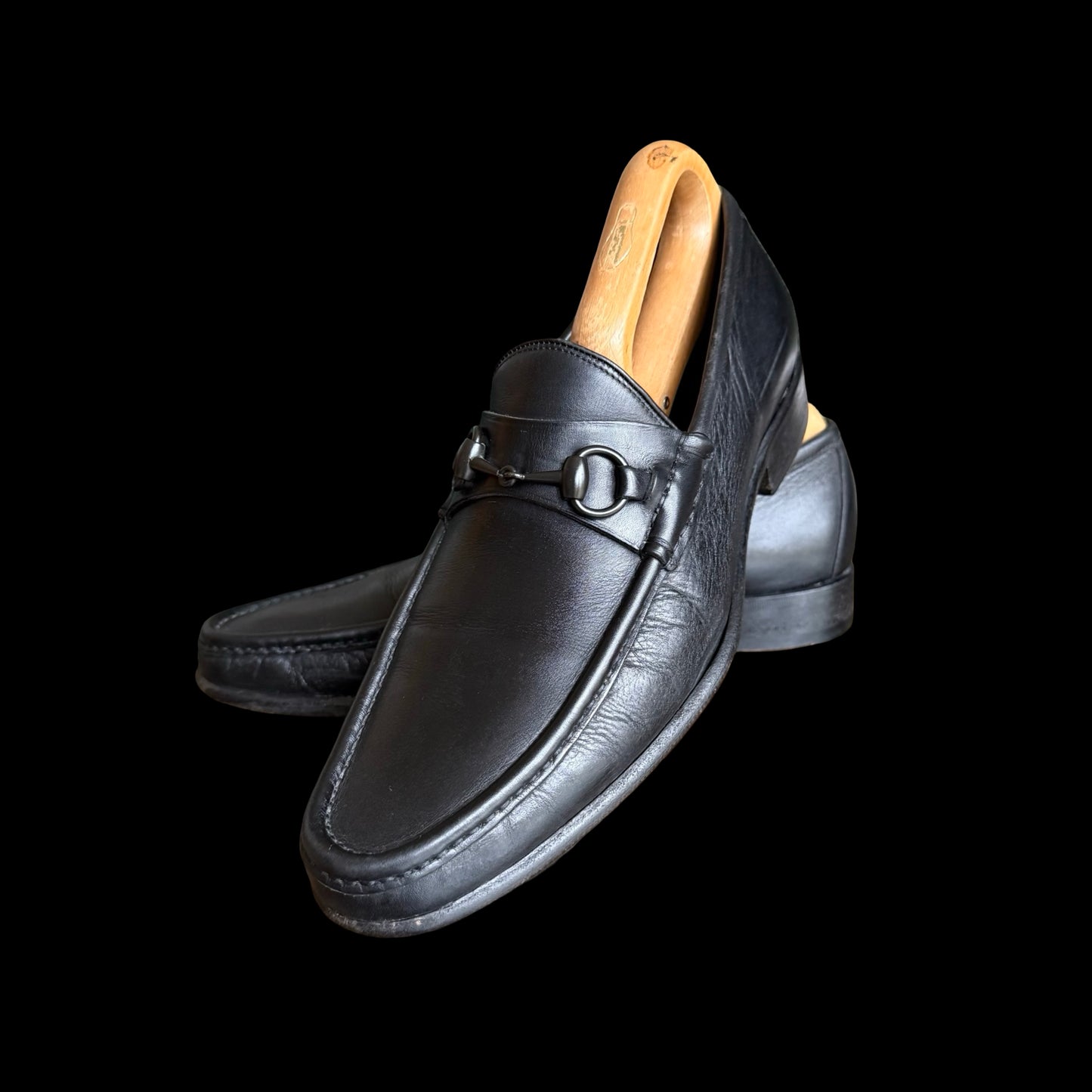 Men’s Gucci Horsebit Loafers Black Leather UK8 EU42 E