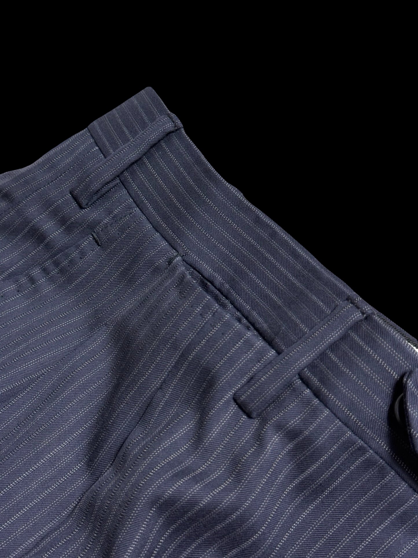 Kiton Navy Blue Pinstripe Suit 44L / W38L Blanc Blu Super 180’s Wool 2 Roll 3 14 Micron