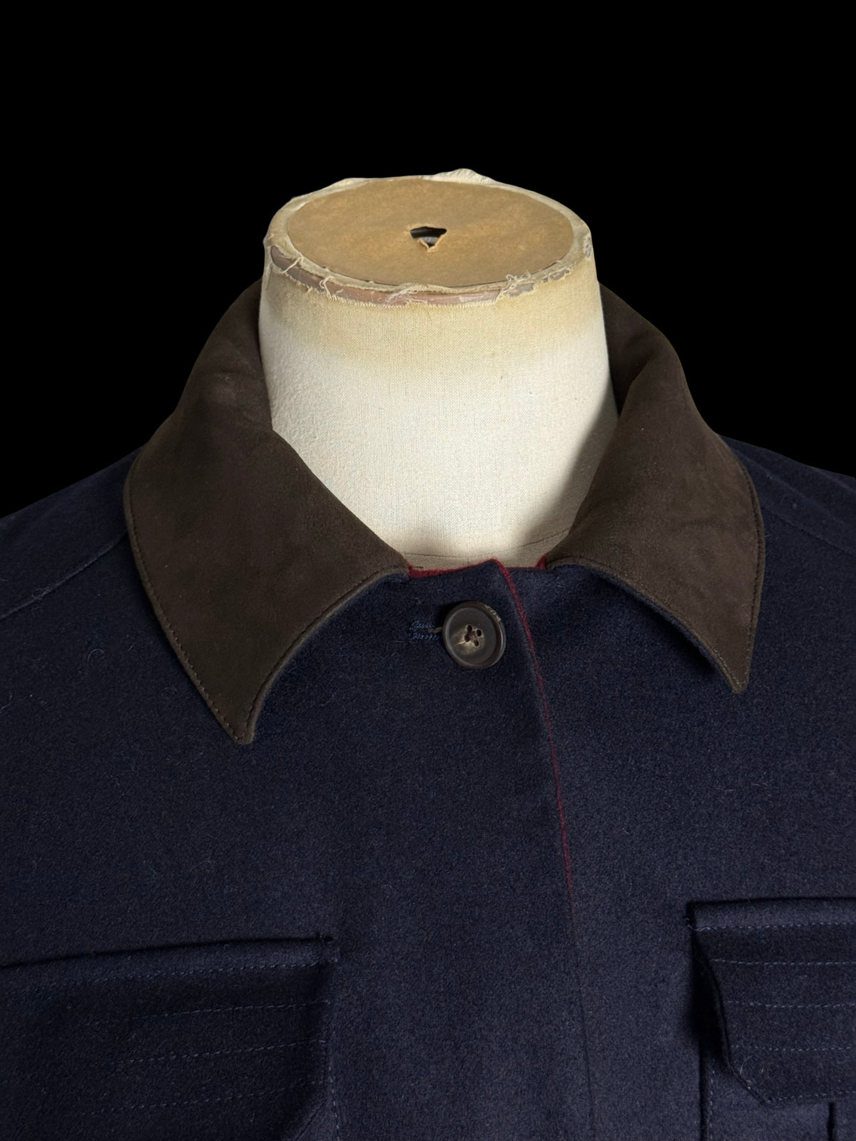 Women’s Purdey Loden Wool Safari Field Jacket Size 14 Navy Belted V.G.C