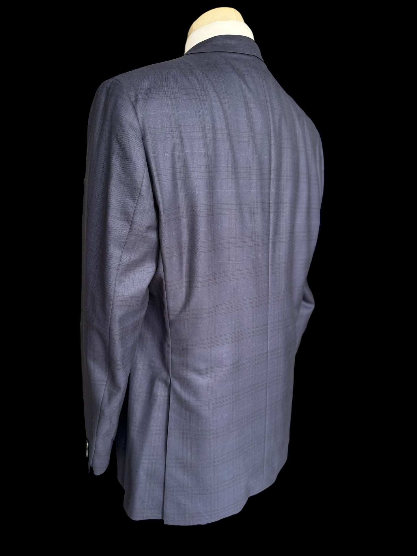 Brioni Brunico Su Misura 3PC Suit Navy Blue S160s Wool Check 54L / W38 RRP £6000