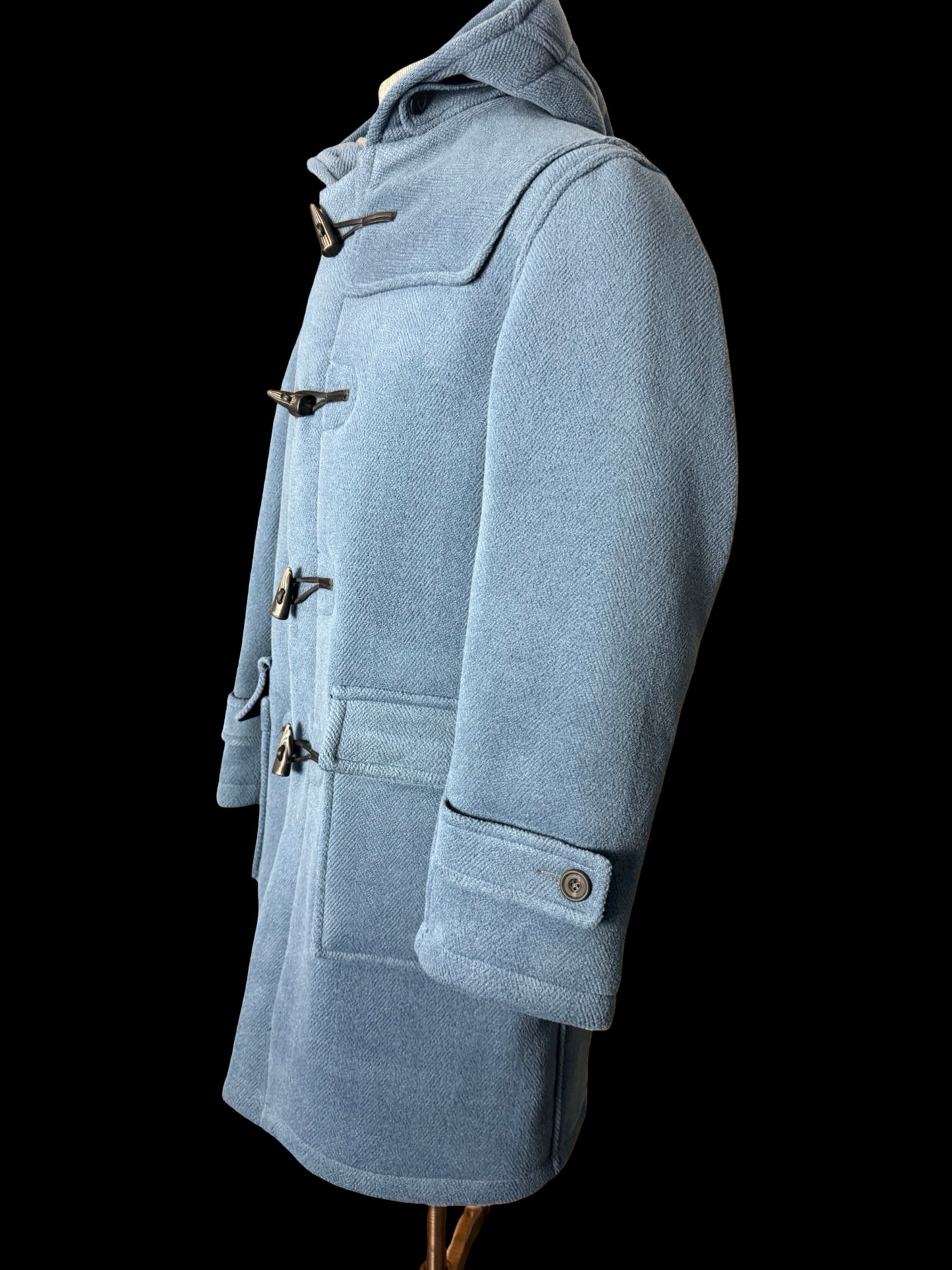 BNWT Barrington & Ayre Heavyweight Blue Wool Duffle Coat M/L RRP £1295
