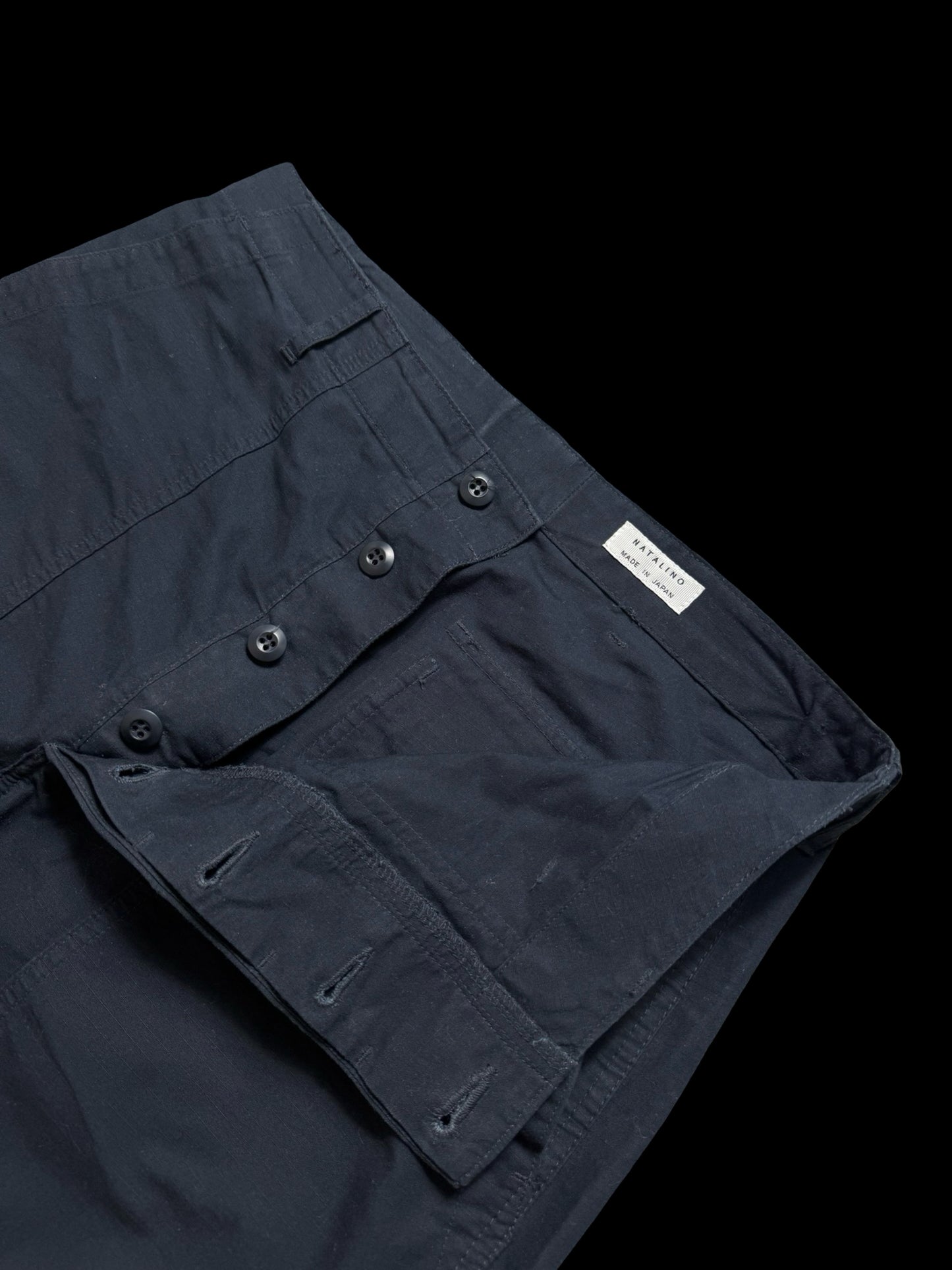 Natalino High Rise Japanese Fatigue Pant Ripstop Size 34” Navy RRP £180