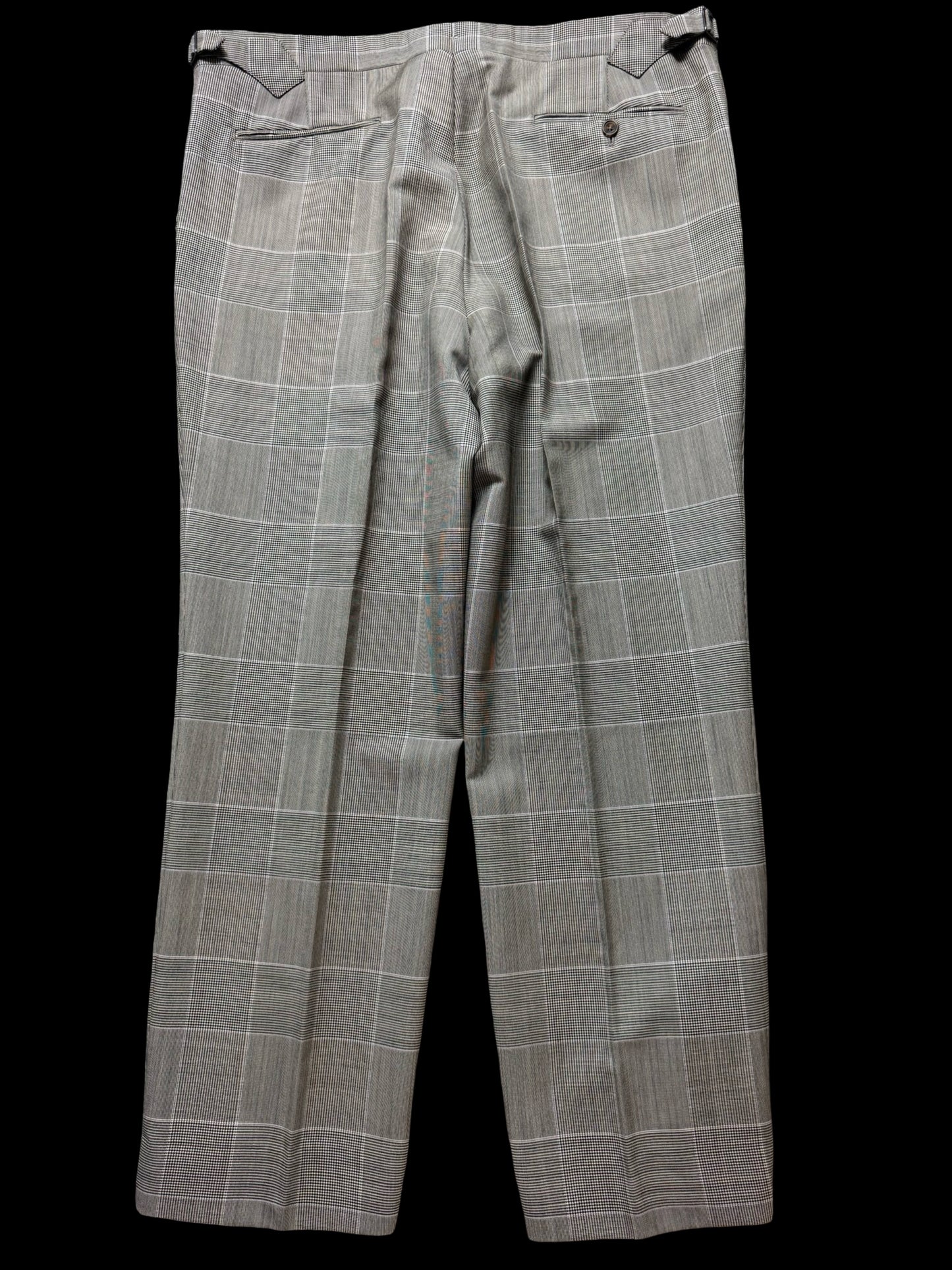 Chester Barrie Savile Row Grey Glen Plaid Check Suit 46R/ W40” Grey Wool Mohair