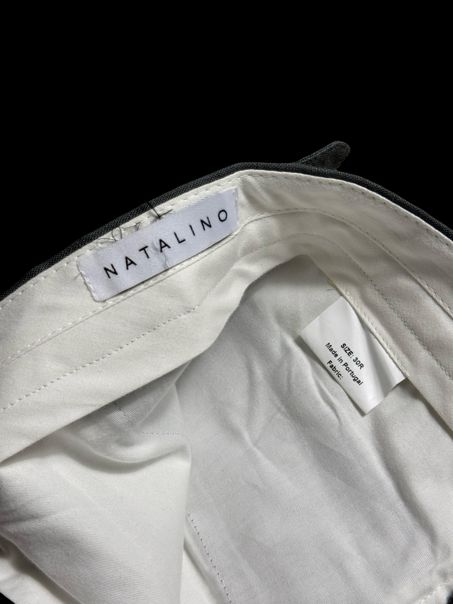 Natalino Single Pleat Grey Linen Trousers W30S Side Adjusters RRP £200
