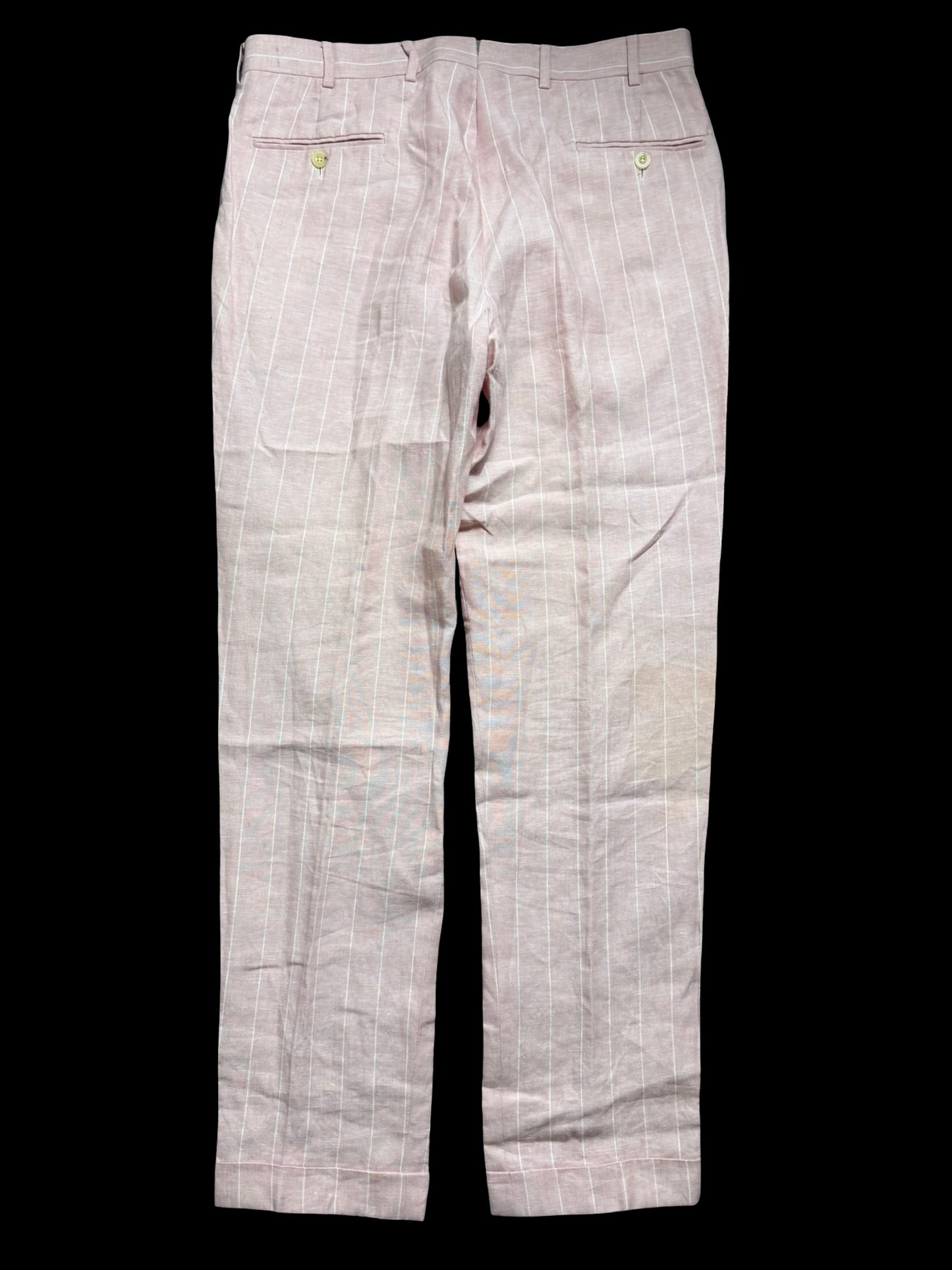 Brooks Brothers X Gatsby Pink Linen Pinstripe Suit 42R / W36R Made In USA Rare