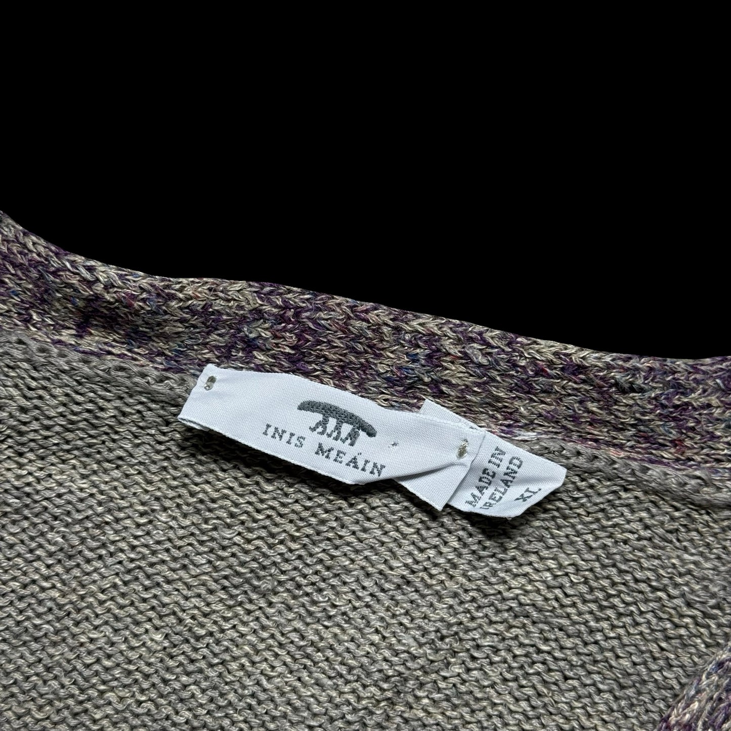 Inis Meain Linen Long Sleeve Henley Top Size XL Made In Ireland