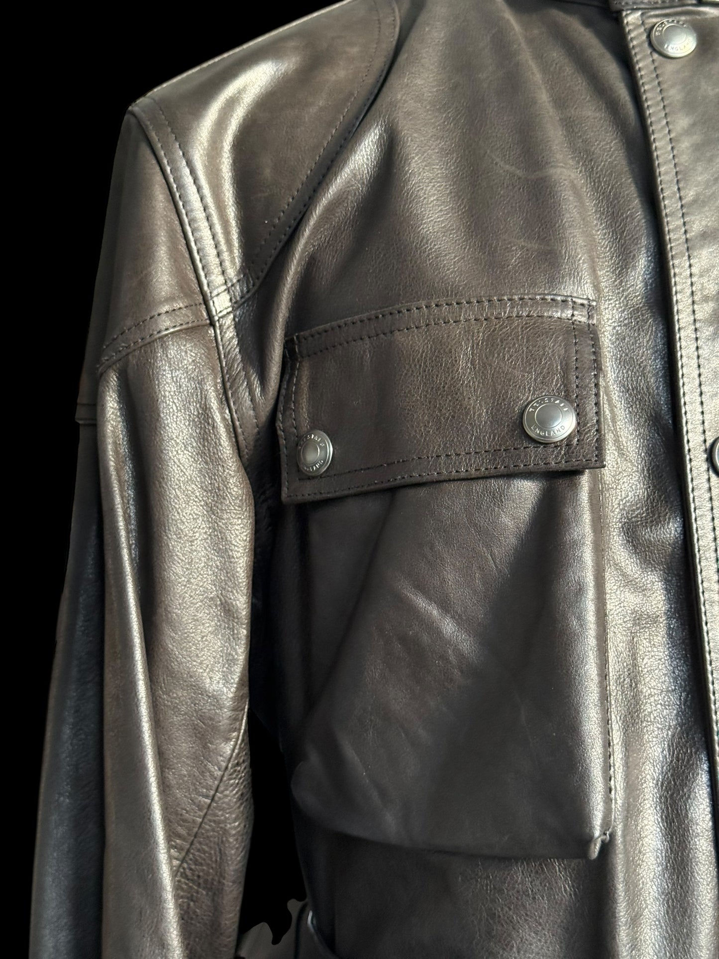 Men’s Belstaff Trialmaster Panther Leather Jacket Size 46” / XXL Black RRP £1350