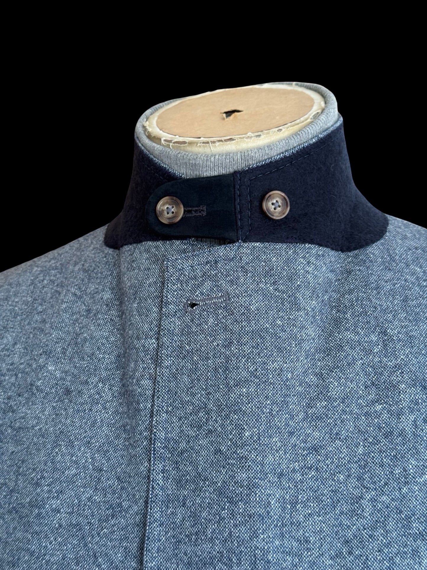 Men’s Bespoke Aston Martin Blue Tweed Sport Coat Size 44R