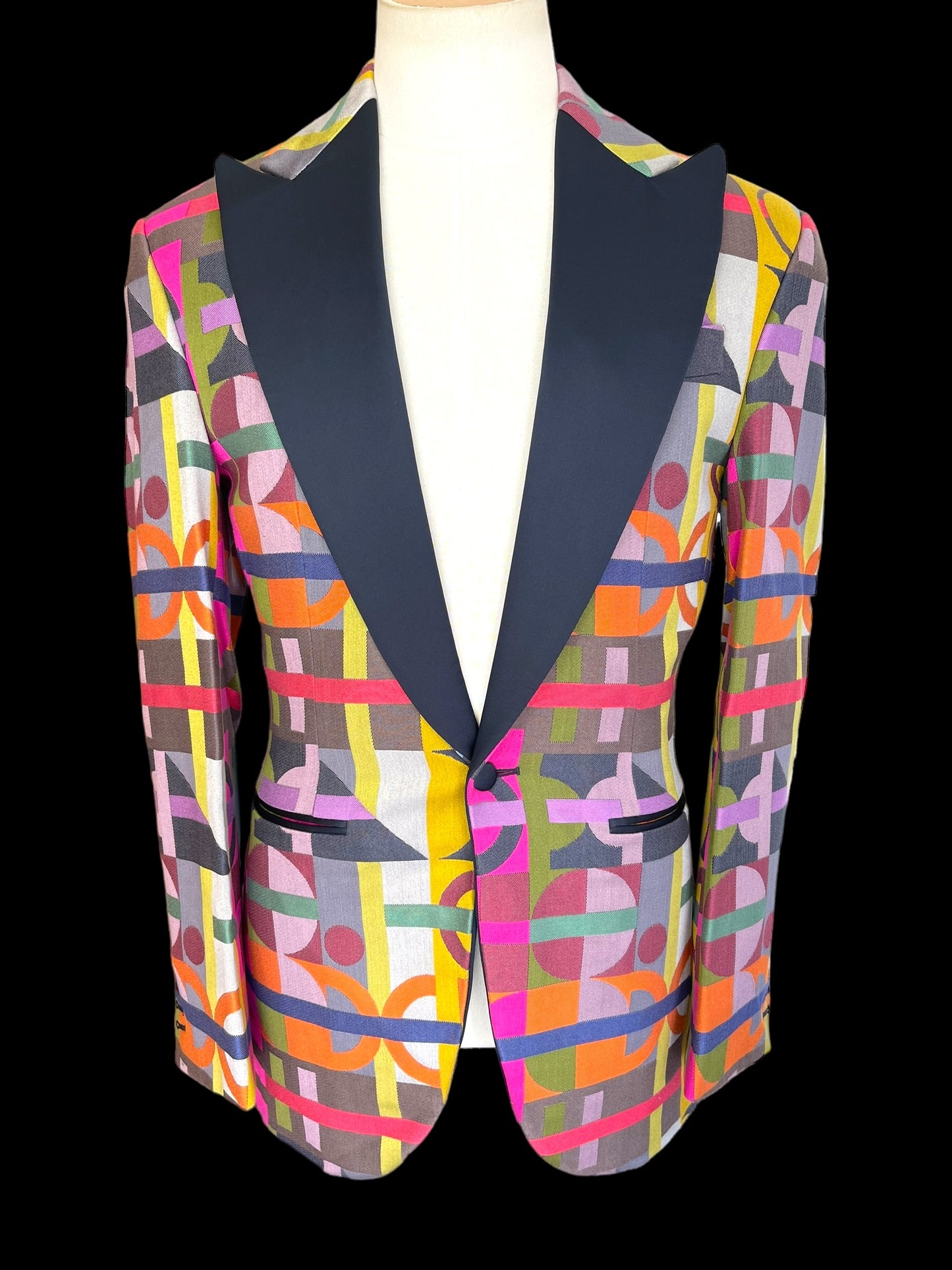 Bespoke Geometric Dinner Jacket Vibrant 40L