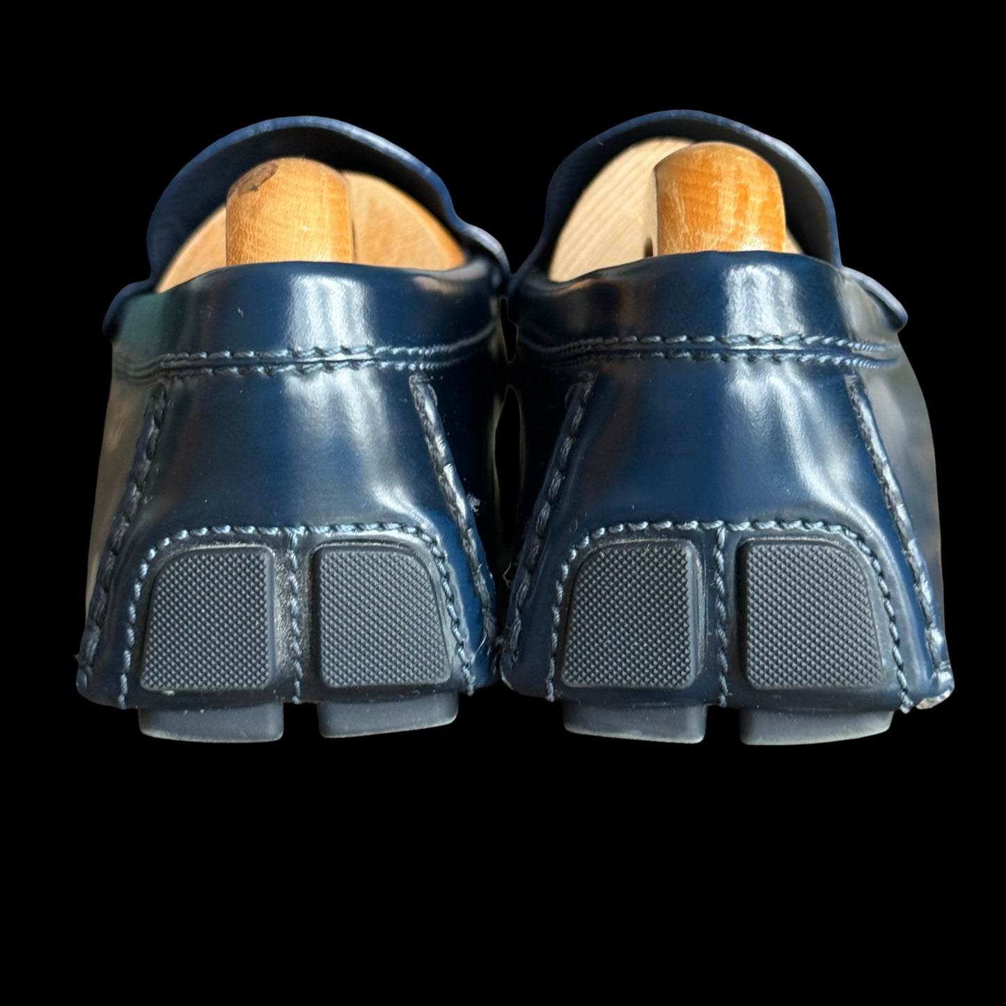 Mens Louis Vuitton Monte Carlo Blue Leather Driving Shoes Loafers UK 8 US 9