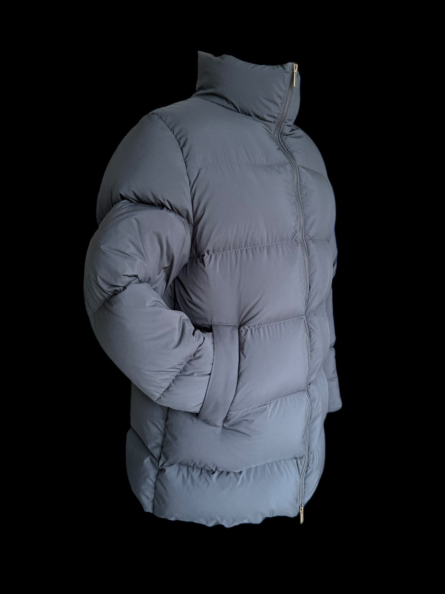 Men’s Pyrenex Down Jacket Size Large Navy & Rosignol Hat & Ski Gloves