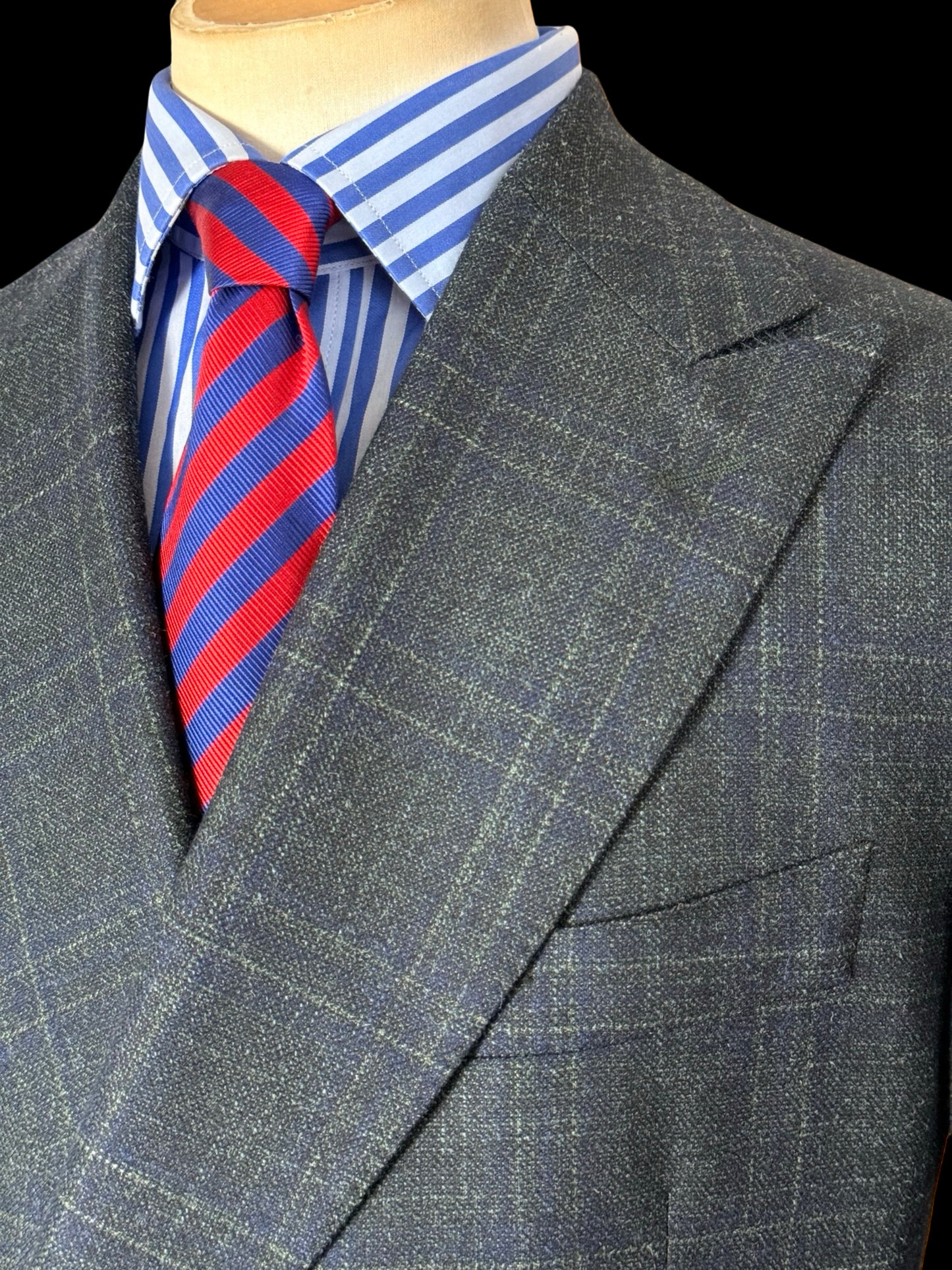 Sartori X Loro Piana Silk Air Double Breasted Sport Coat 44L Teal Wool Silk Cashmere