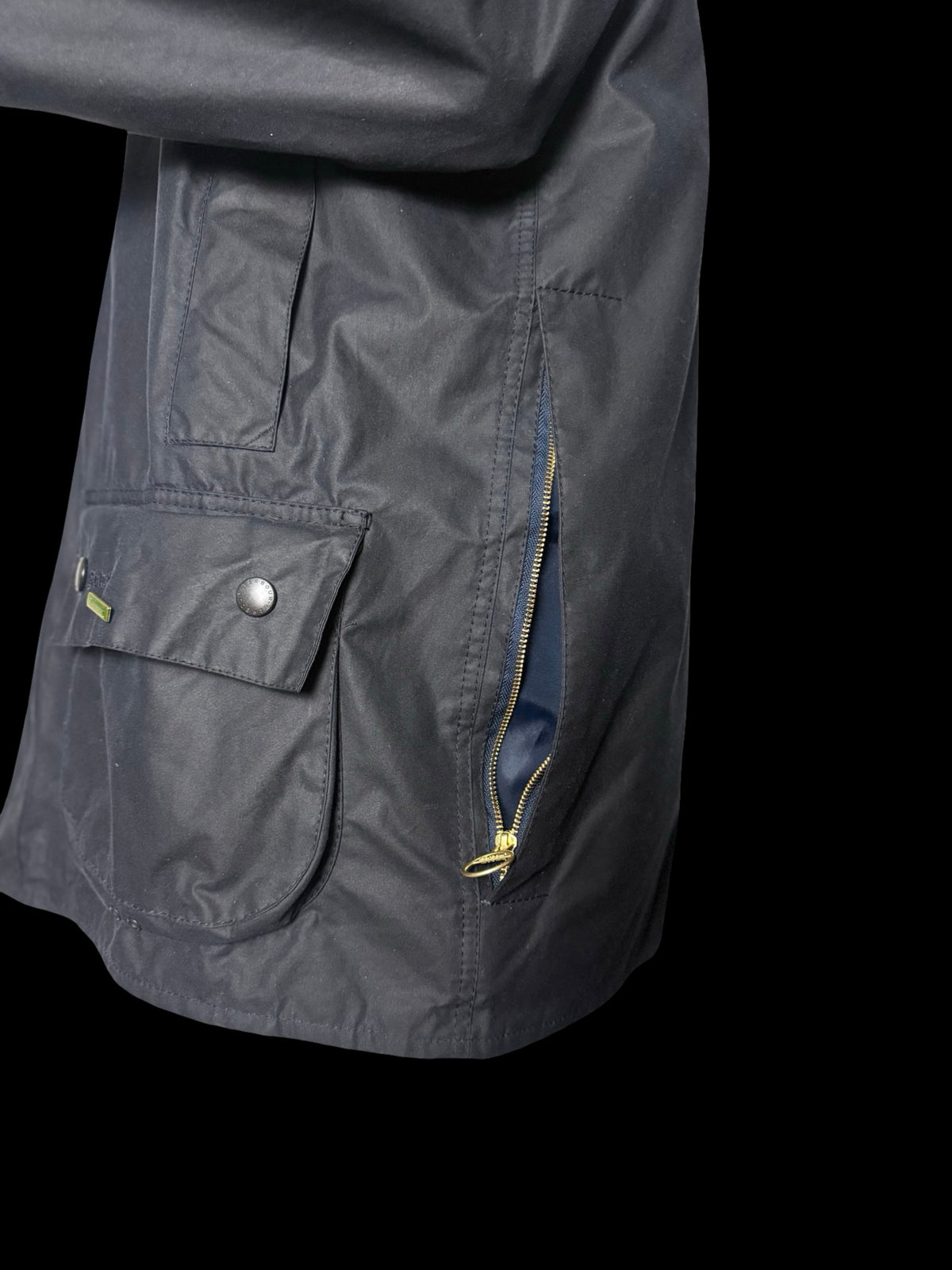 Men’s Barbour Beaufort Wax Jacket & Gilet Size 46” Dark Navy Blue