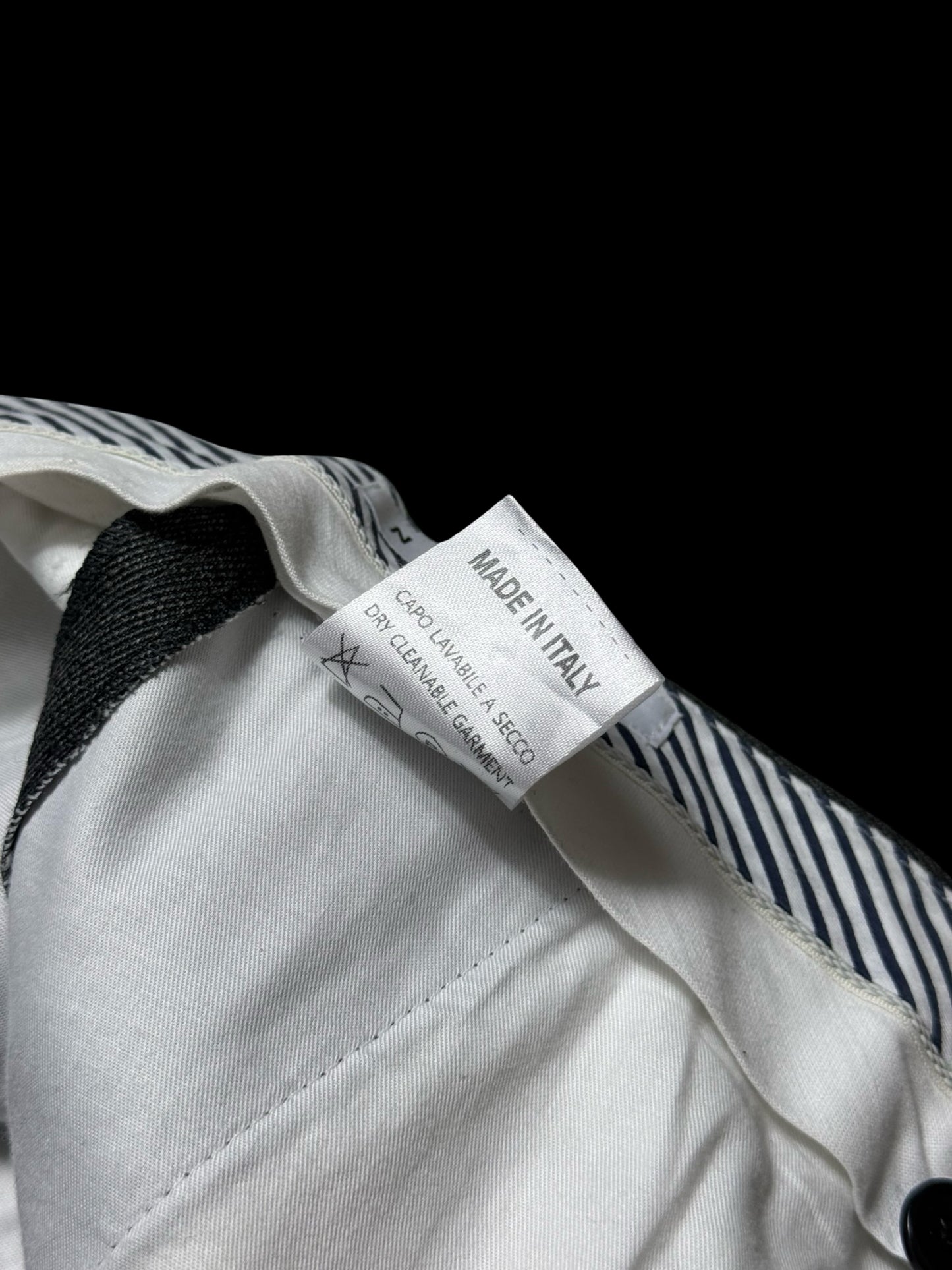 Men’s Natalino Grey Cavalry Wool Twill Pleat Front Trousers W32S RRP £205