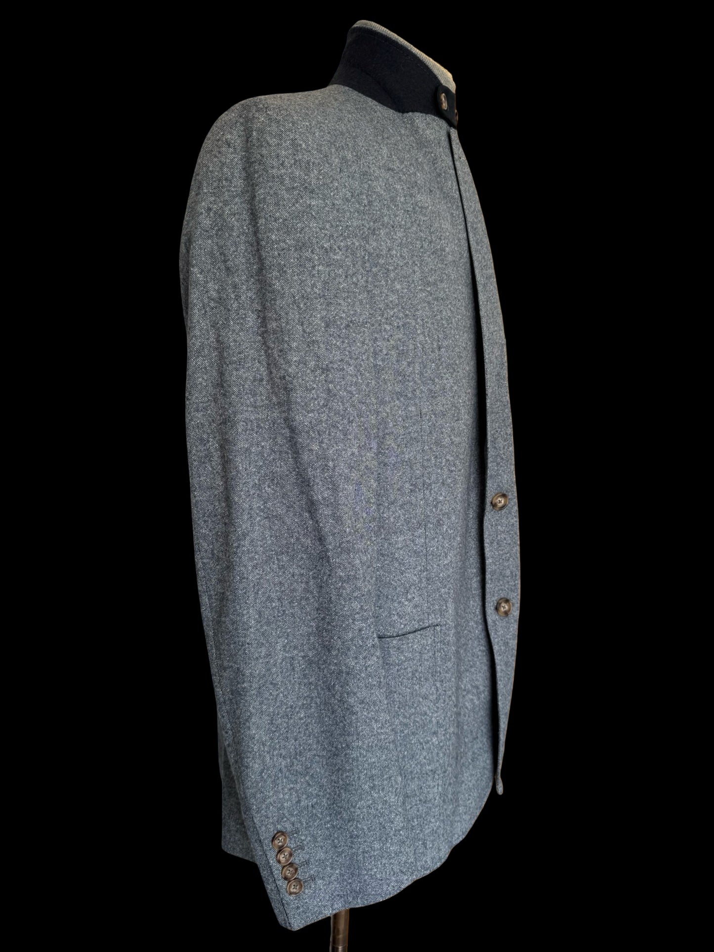 Men’s Bespoke Aston Martin Blue Tweed Sport Coat Size 44R
