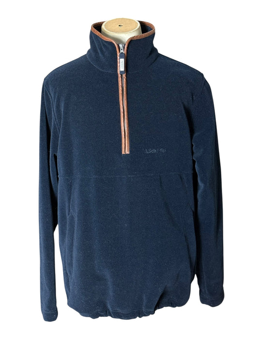 Men’s Schoffel Berkeley 1/4 Zip Fleece Navy Blue Size 48”