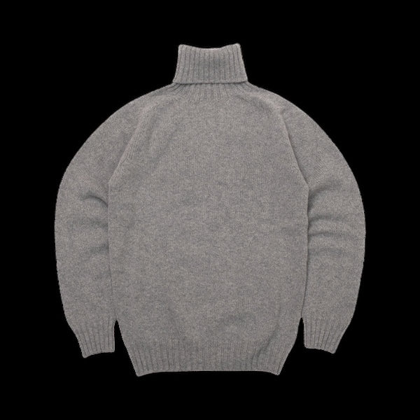 BNWT Malloch’s Linton Roll Neck Jumper Small Superfine Wool Grey RRP £185