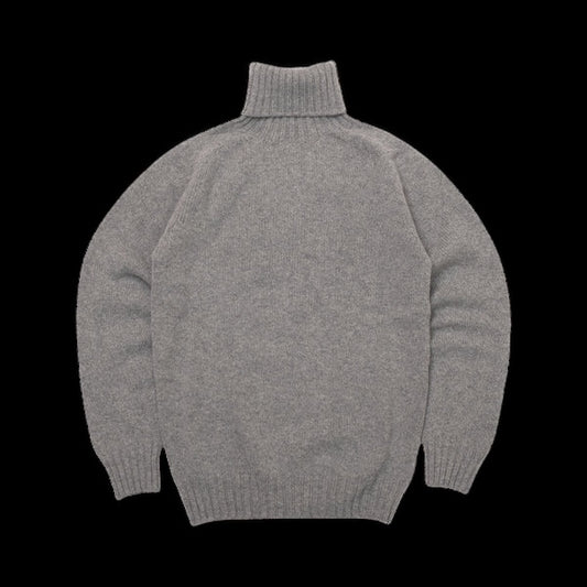 BNWT Malloch’s Linton Roll Neck Jumper Small Superfine Wool Grey RRP £185