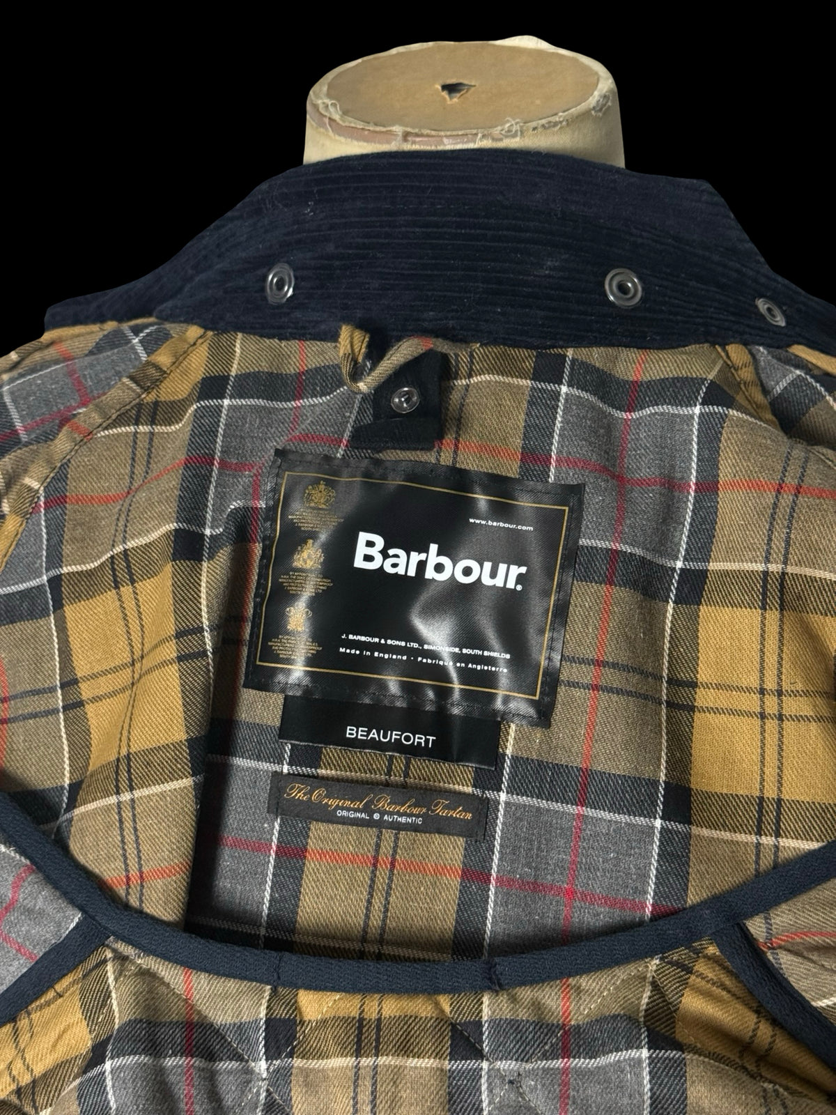Men’s Barbour Beaufort Wax Jacket & Gilet Size 46” Dark Navy Blue