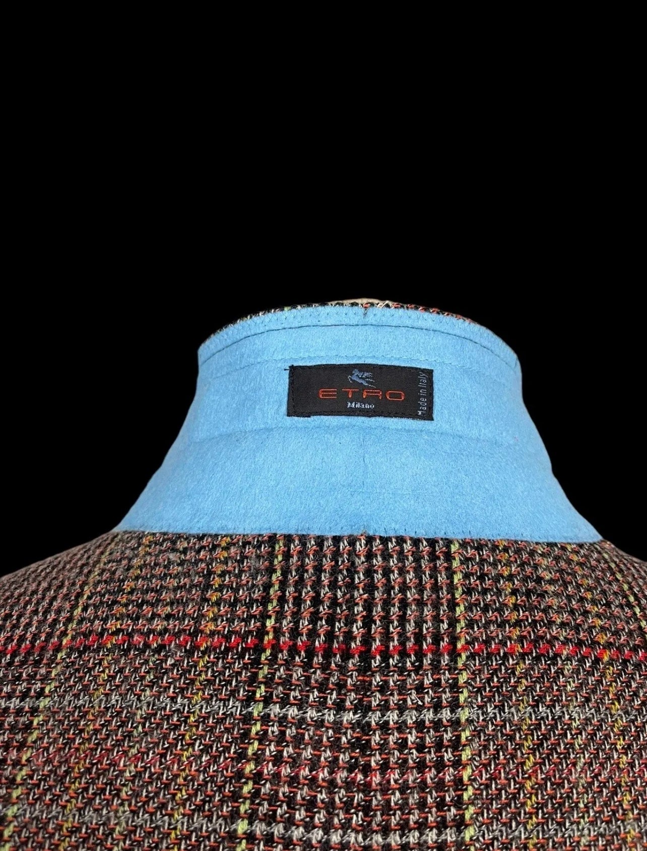 Mens ETRO Milano Tweed Blazer 54 UK44R Multi-Colour Check Luxury