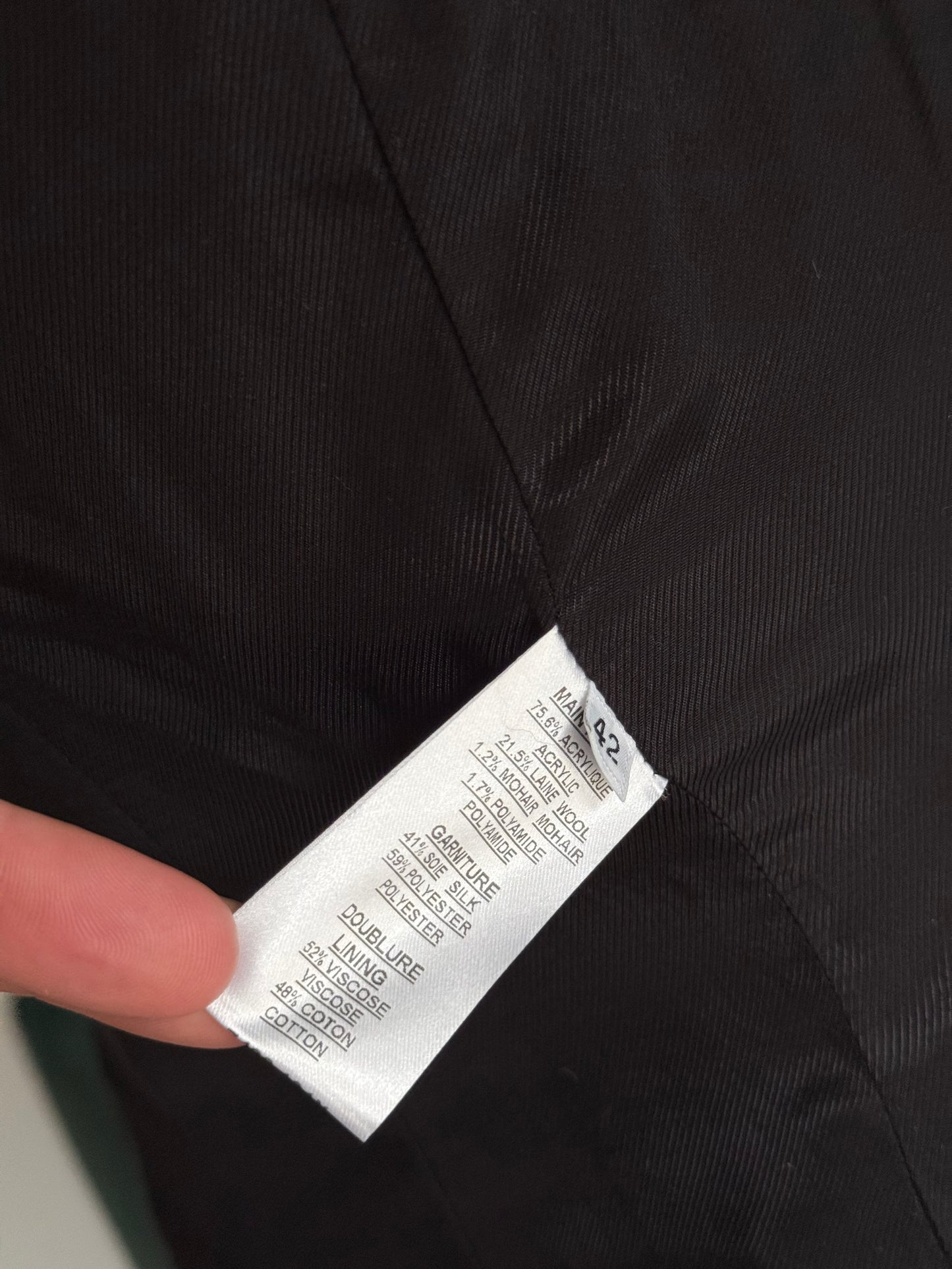 Balmain Black & White Tweed Evening Jacket Blazer 42 Satin Lapels RRP £2.5k