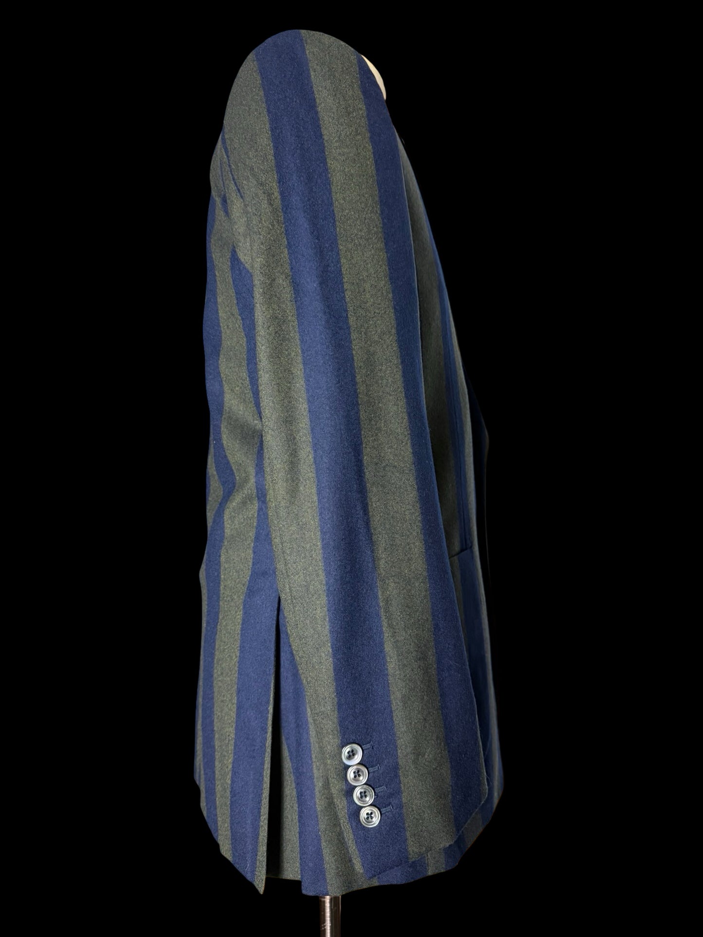 Chester Barrie Savile Row X Fox Brothers Flannel Wool Sport Coat 40R Dandy Stripe