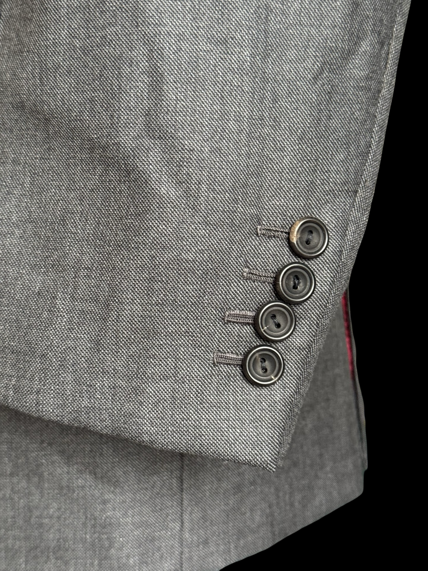 Bespoke Kent & Haste Savile Row Double Breasted Grey Blazer 44S/R Silk Lined