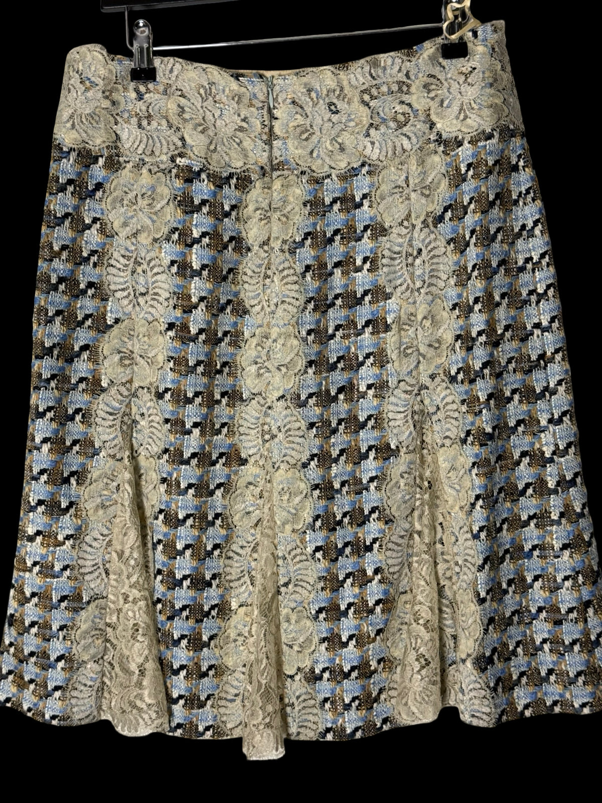 Dolce Gabbana Y2K Tweed & Lace Skirt Suit Size IT46 & 44 Rare Archival 2004