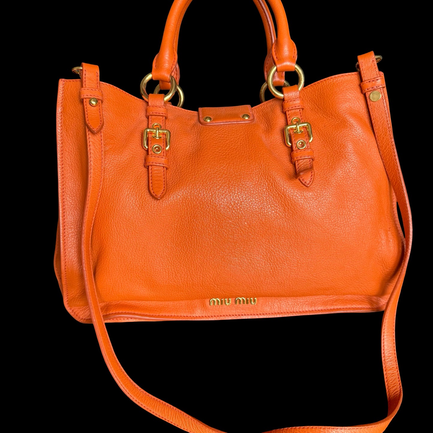 Miu Miu Madras Handbag Tote Bag Medium Size Shoulder Bag