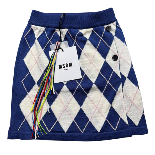 BNWT Women’s MSGM Argyle Knit Mini Skirt Large RRP £280