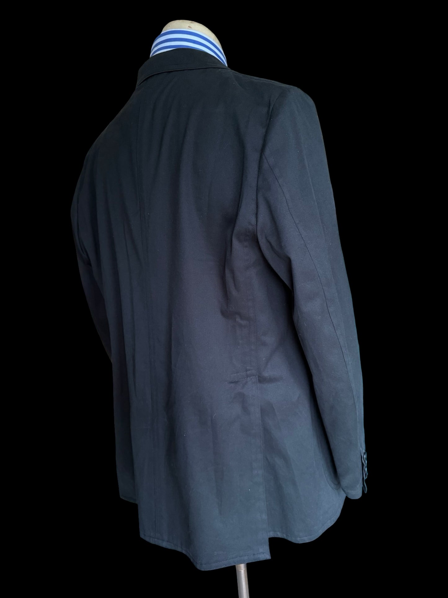 Welsh & Jefferies Savile Row Black Unstructured Sport Coat 44R Cotton