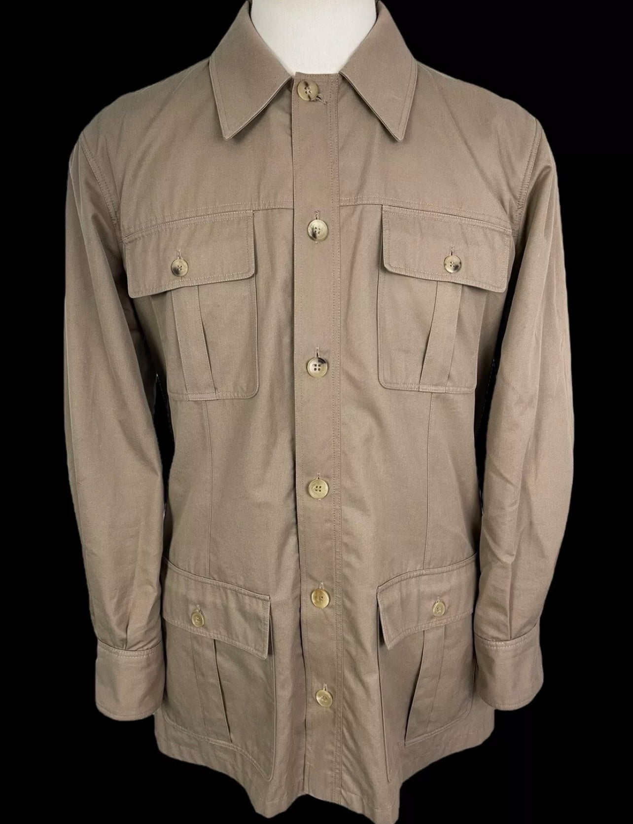 VTG Mens Gucci Safari Jacket Overshirt 52 UK42 Cotton Unstructured