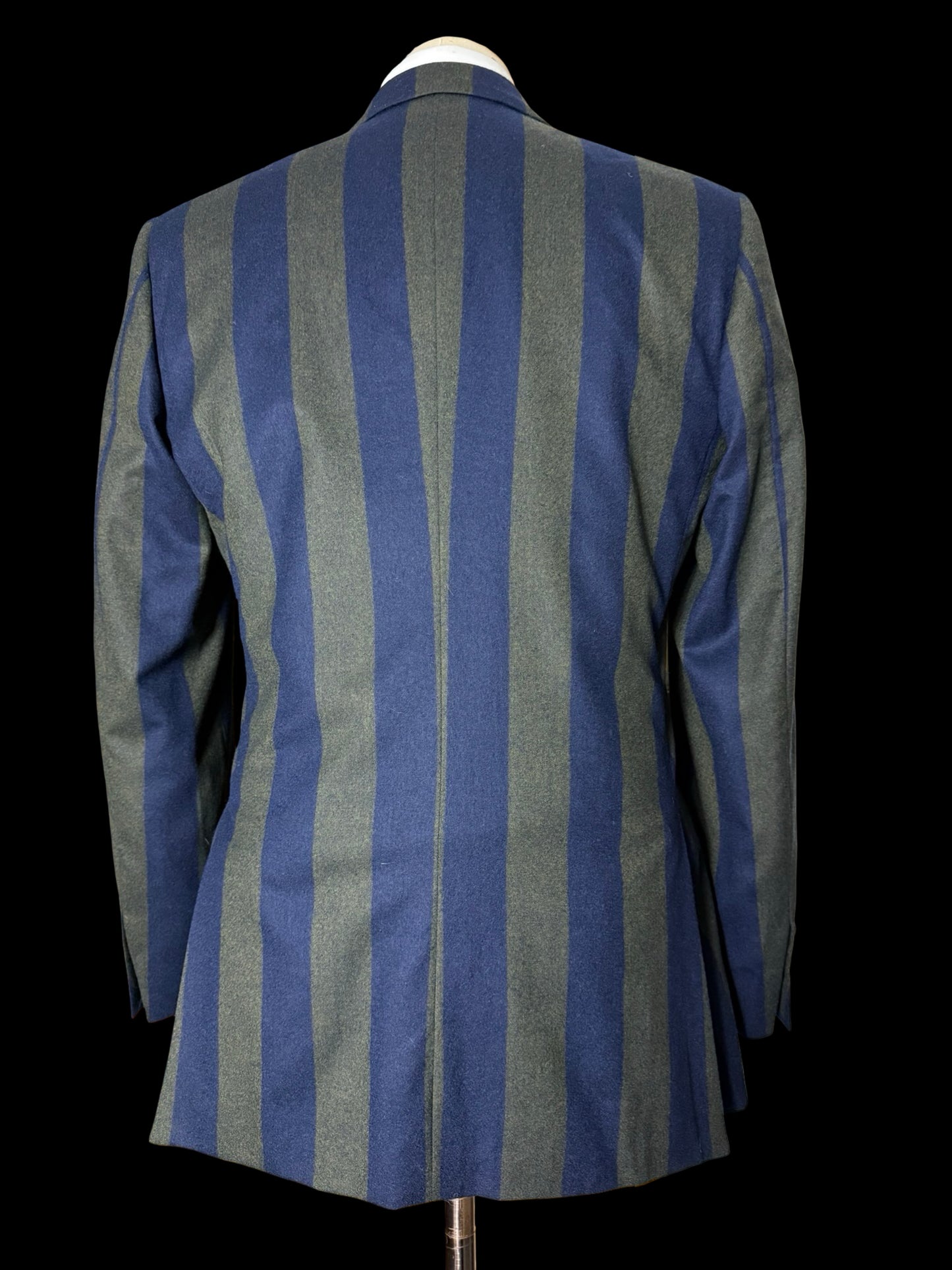 Chester Barrie Savile Row X Fox Brothers Flannel Wool Sport Coat 40R Dandy Stripe