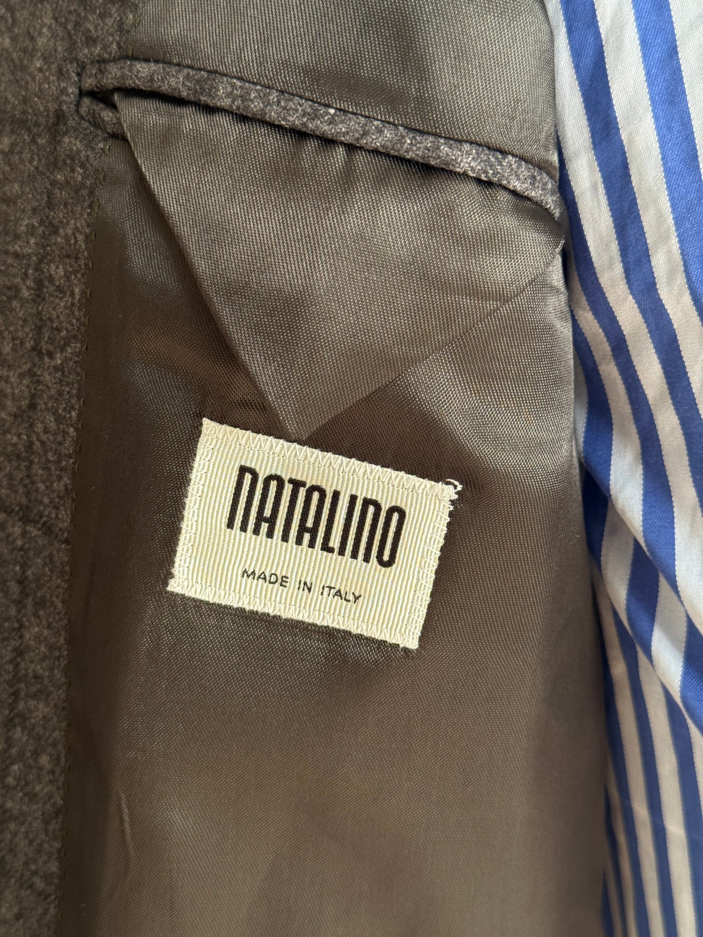 BNWT Natalino Mid Grey Flannel Sport Jacket 36R Wool Cotton Cashmere RRP £470