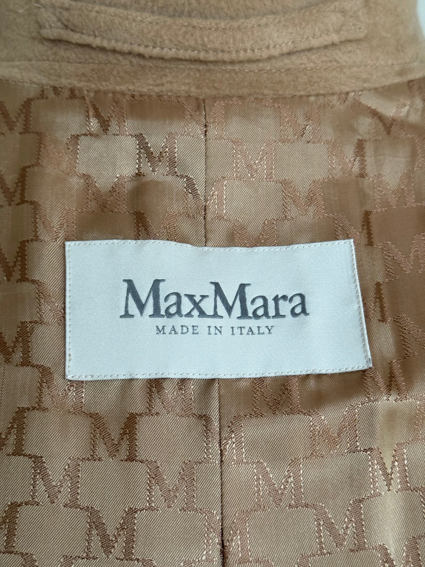 Max Mara 101801 Icon Madame Coat Camel Beige Cashmere Wool Oversized UK 8 10 12
