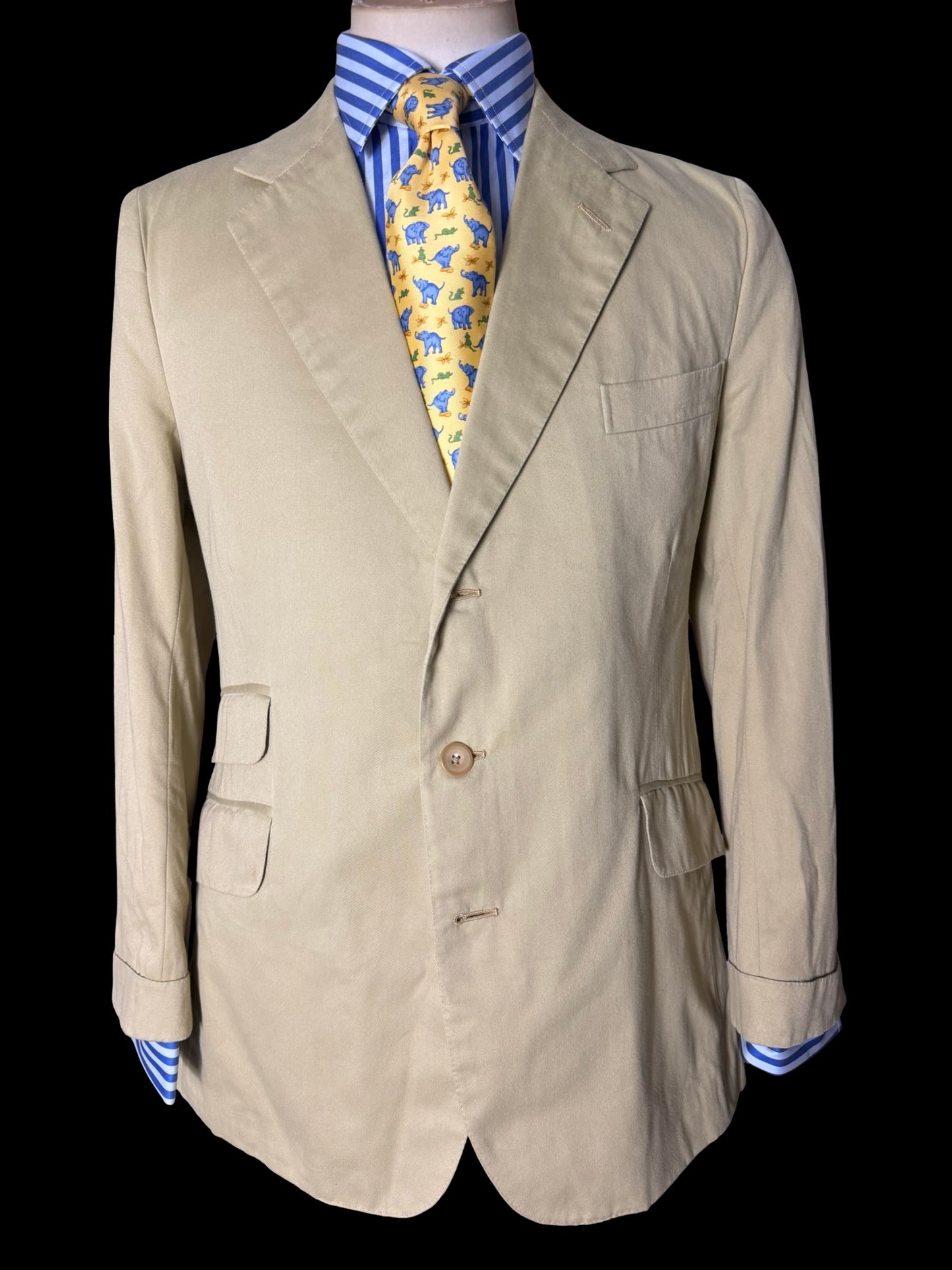 Bespoke Jones Chalk Dawson Meyer Mortimer Gabardine Twill Suit 37S / W32-34S