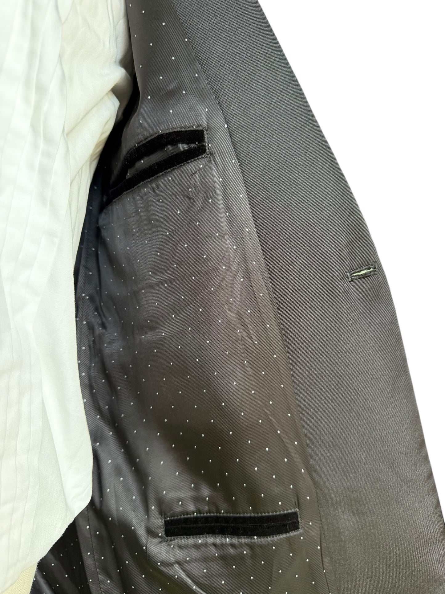 Favourbrook of Jermyn Street Black Velvet Dinner Jacket 46” Made In England