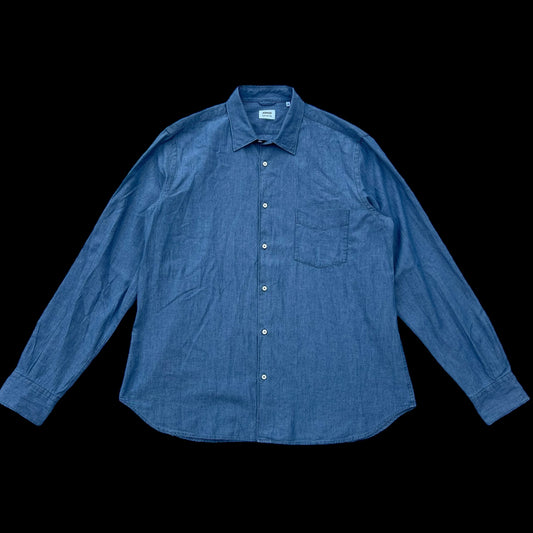 Mens Aspesi Chambray Shirt 17.5”Blue