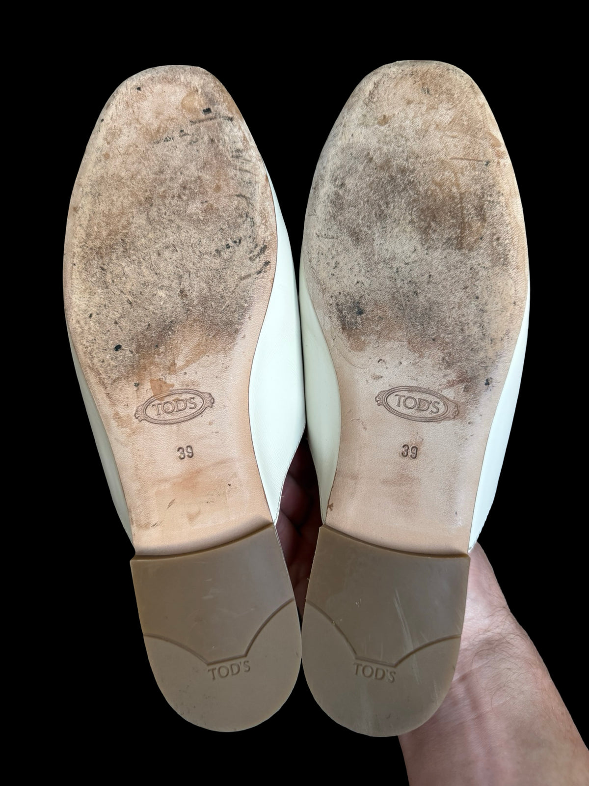 Women’s TOD’s Ivory White Leather Fringed Tassel Mules Size EU39 UK6