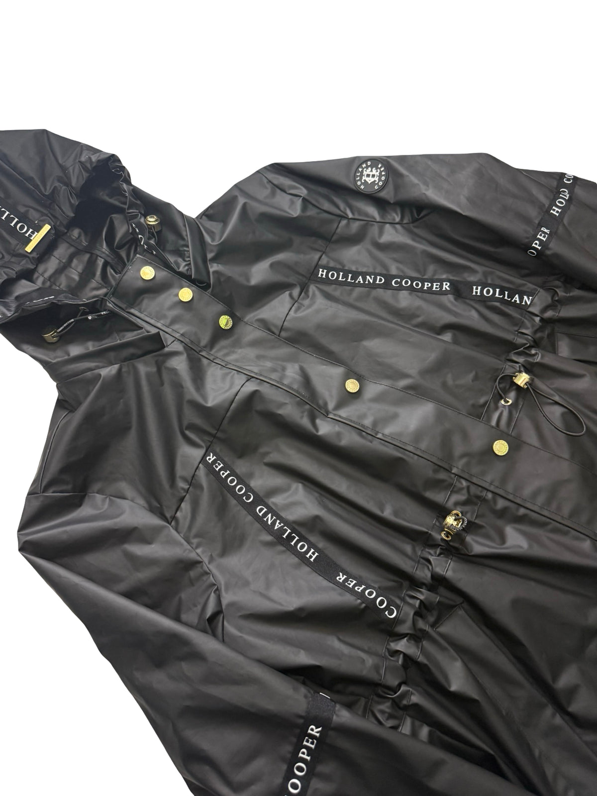 Holland & Cooper Black Rain Coat Mac Size XL RRP £199