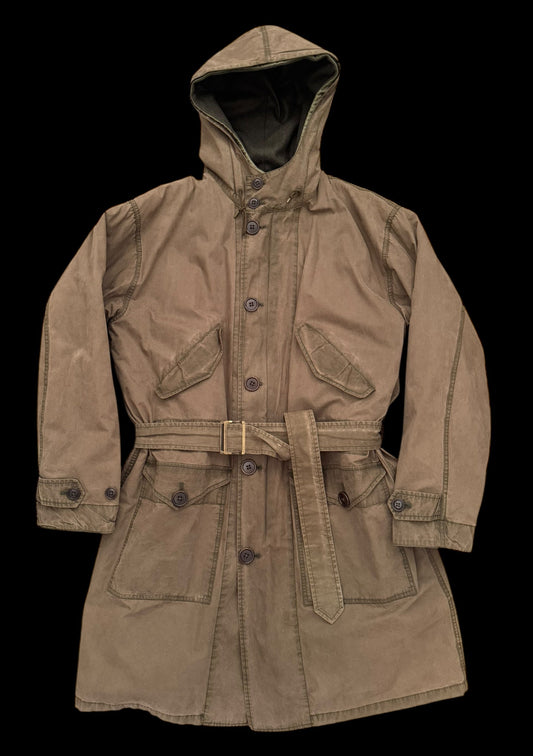 Vintage Polo Ralph Lauren M-47 Military Style Parka Size Large Belted & Liner